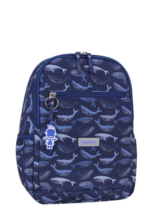 Рюкзак синій з принтом | 6035115