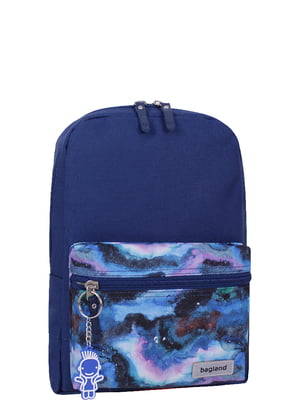 Рюкзак синій з принтом | 6035152