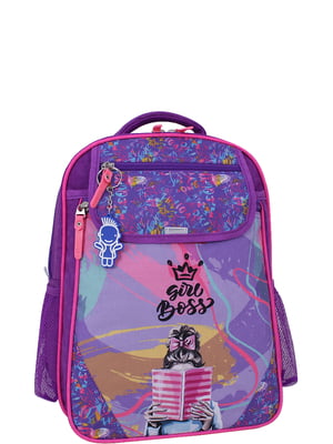 Рюкзак фіолетовий з принтом | 6035204