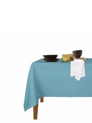 Набор столовый: скатерть (140х180 см) и салфетки (35х35 см, 4 шт.) Sky/White | 6036117