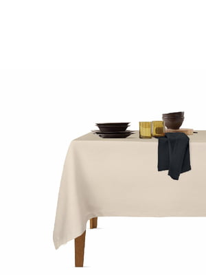 Набір столовий: скатертина (140х180 см) та серветки (35х35 см, 4 шт.) Beige/Black  | 6036122