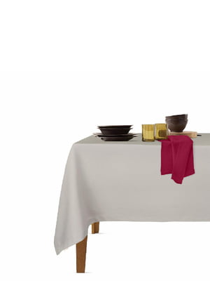 Набор столовый: скатерть (140х180 см) и салфетки (35х35 см, 4 шт.) Quartz/Bordo | 6036127