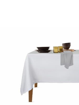Набір столовий: скатертина (140х180 см) та серветки (35х35 см, 4 шт.) Grey  | 6036136
