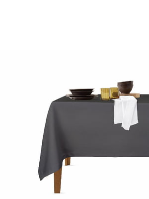 Набор столовый: скатерть (140х180 см) и салфетки (35х35 см, 4 шт.) Graphite/White | 6036142