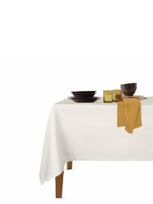 Набор столовый: скатерть (140х180 см) и салфетки (35х35 см, 4 шт.) Milk/Mustard | 6036146