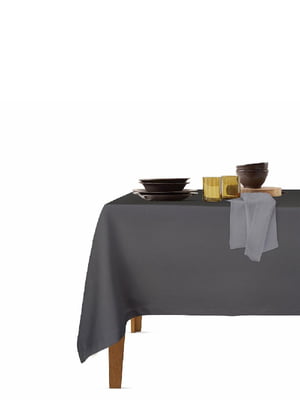 Набор столовый: скатерть (140х180 см) и салфетки (35х35 см, 4 шт.) Graphite | 6036148