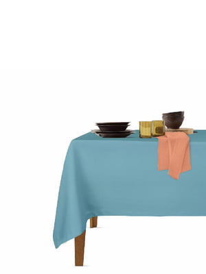 Набор столовый: скатерть (140х180 см) и салфетки (35х35 см, 4 шт.) Sky/Terrakot | 6036150