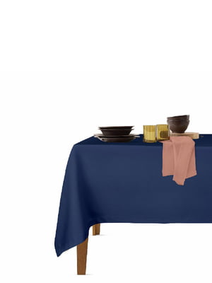 Набор столовый: скатерть (140х180 см) и салфетки (35х35 см, 4 шт.) DarkBlue/Brick | 6036153