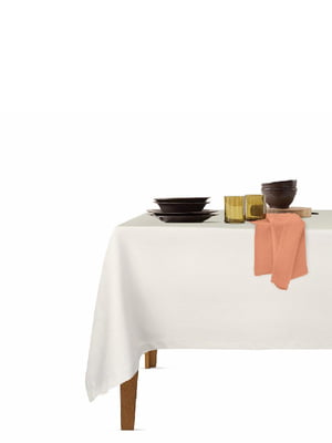 Набор столовый: скатерть (140х180 см) и салфетки (35х35 см, 4 шт.) Milk/Terrakot | 6036162