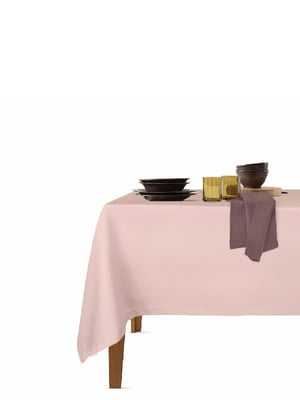 Набір столовий: скатертина (140х180 см) та серветки (35х35 см, 4 шт.) Rose/Chocolate  | 6036168