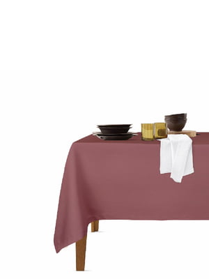 Набір столовий: скатертина (140х180 см) та серветки (35х35 см, 4 шт.) Cherry/White  | 6036170