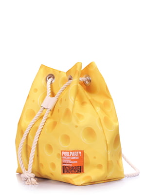 Рюкзак жовтий із принтом | 6041132