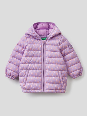 Куртка фиолетовая с принтом | 6039382
