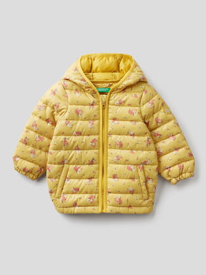Куртка желтая с цветочным принтом | 6039383