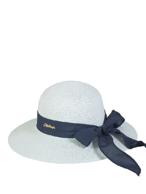Шляпа белая с синей лентой | 6044162