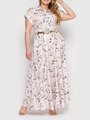 Платье А-силуэта в цветочный принт | 6052857