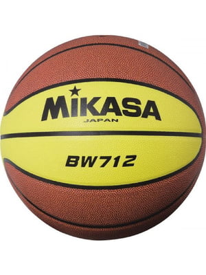 Мяч баскетбольный оранжево-желтый с принтом | 6053818