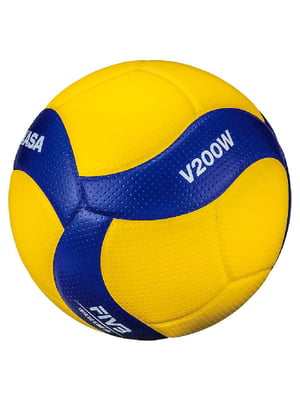 Мяч волейбольный желто-синий с принтом | 6053915