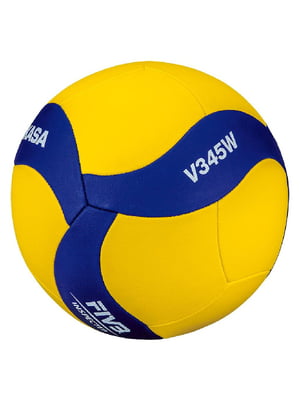 М'яч волейбольний жовто-блакитний із принтом | 6053919