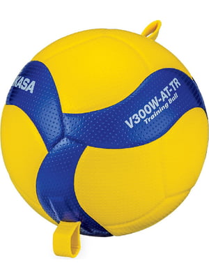 М'яч волейбольний синьо-жовтий із принтом | 6053938