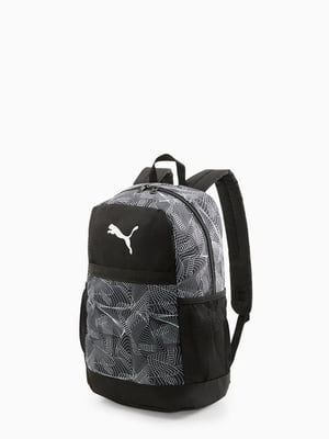 Рюкзак сіро-чорний з лого | 6054513