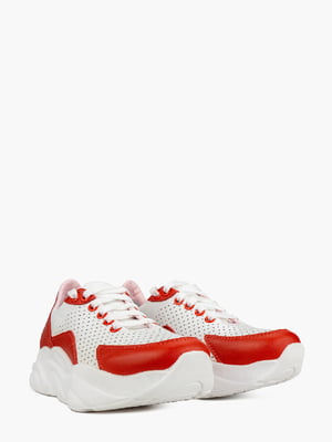 Кросівки біло-червоні | 6055618
