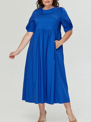 Платье А-силуэта синее | 6056227