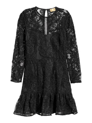 Платье черное кружевное | 6008670