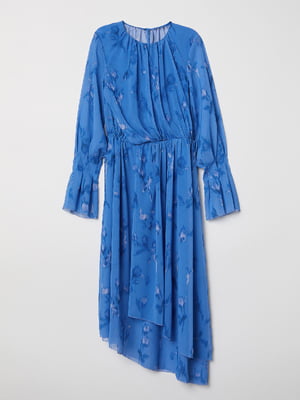 Сукня синя в принт | 6008759