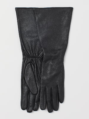 Перчатки кожаные черные | 6009264