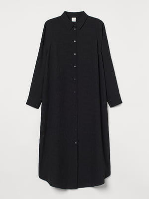 Платье-рубашка черное | 6068072