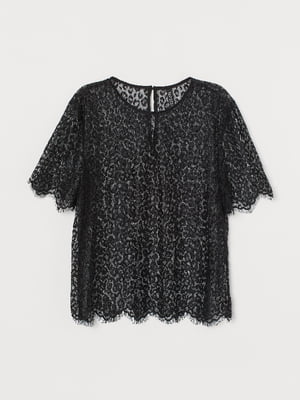Блуза кружевная черная | 6068344