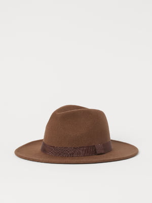 Шляпа шерстяная коричневая | 6069569
