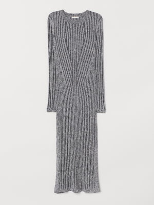 Платье вязаное серебристое | 6069678