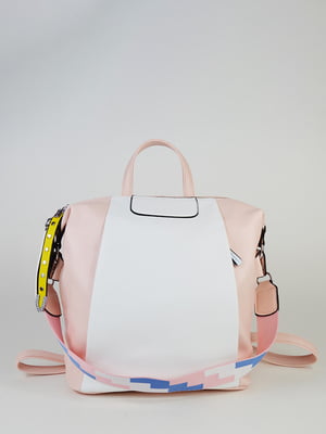 Рюкзак біло-рожевий | 6071266