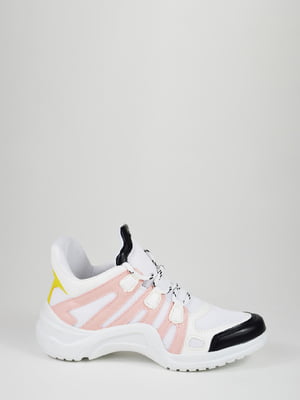 Кросівки біло-рожеві | 6072372