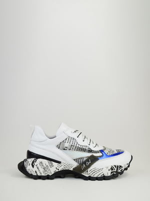Кросівки білі з контрастними вставками | 6072453