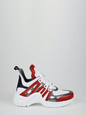 Кросівки біло-червоні | 6072470