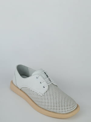Туфли белые с перфорацией | 6073519