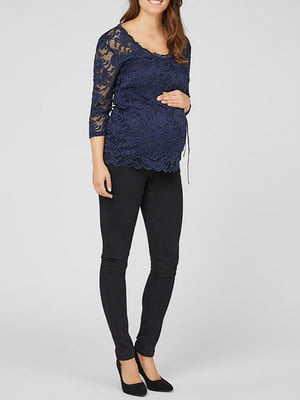 Блуза для беременных темно-синяя | 6074964