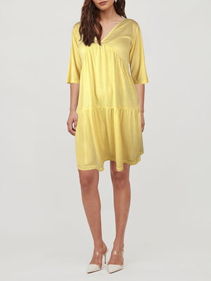 Сукня А-силуету жовта | 6075112