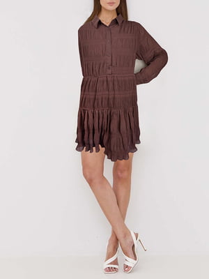 Сукня А-силуету коричнева | 6075608