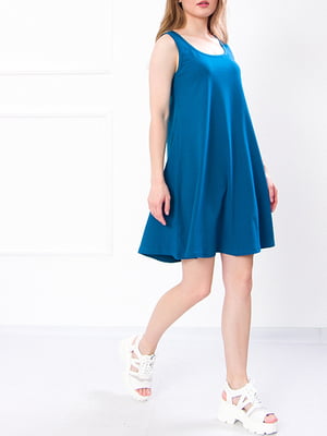 Платье А-силуэта синее | 6078597