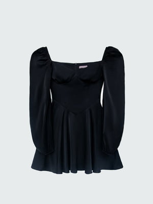 Платье А-силуэта черное | 6080263