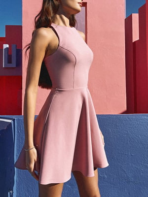 Платье А-силуэта нежно-розовое | 6080283