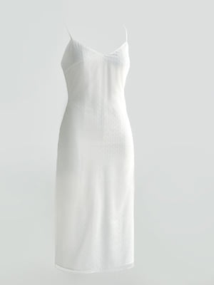 Платье белое с тонким кружевом | 6080331