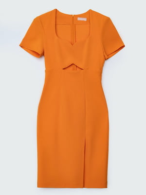 Платье-футляр оранжевое | 6080347