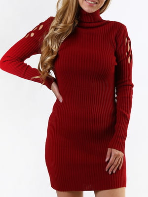 Платье-свитер бордовое | 6081242