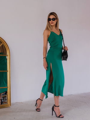 Платье в бельевом стиле зеленое | 6084165