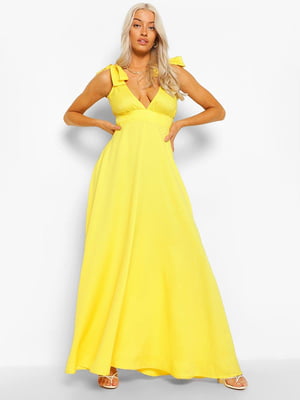 Сукня А-силуету жовта | 6087679
